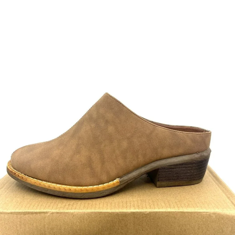 New In Box American Rag Segovia Saddle Faux Leather Mules Womens 9 - Picture 4 of 8